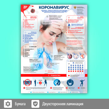 Плакат «Коронавирус» (М-23, ламинированная бумага, А3, 1 лист)